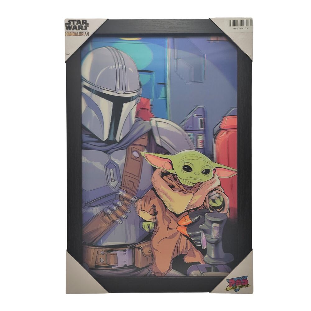 Disney Star Wars Pop Creations The Mandalorian & Grogu 3D Lenticular Wall Art